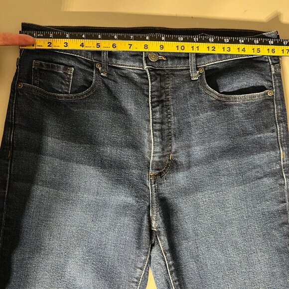 Banana‎ Republic Jeans Womens 31 Blue High Rise Straight Raw Hem Ankle Denim - Picture 5 of 13